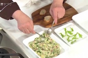 【料理サプリ】　女子会にぴったりレシピ！＜じゃがいも、ベーコン、水菜のカナッペ＞