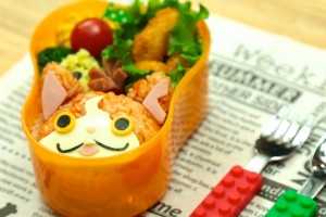 キャラ弁レシピ：妖怪ウォッチ ジバニャンの作り方　yo-kai watch bento(kyaraben) recipe