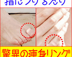 指にはめるだけ！驚異の痩身リング