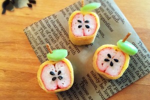 How to make cute Apples for Kyaraben! かわいいりんごの作り方☆ by obento4kids