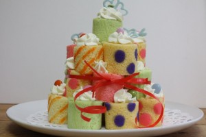 How to make Roll cake Tower  ロールケーキタワー 作り方　レシピ