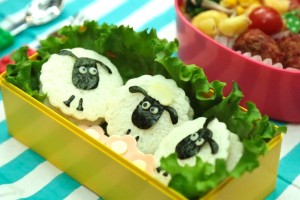 キャラ弁レシピ：ひつじのショーンの作り方 Shaun the Sheep bento(kyaraben) recipe
