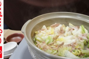 オリンピックの超簡単レシピ　白菜と豚肉のミルフィーユ鍋の作り方　★白菜大量消費♪ほんだしで簡単！